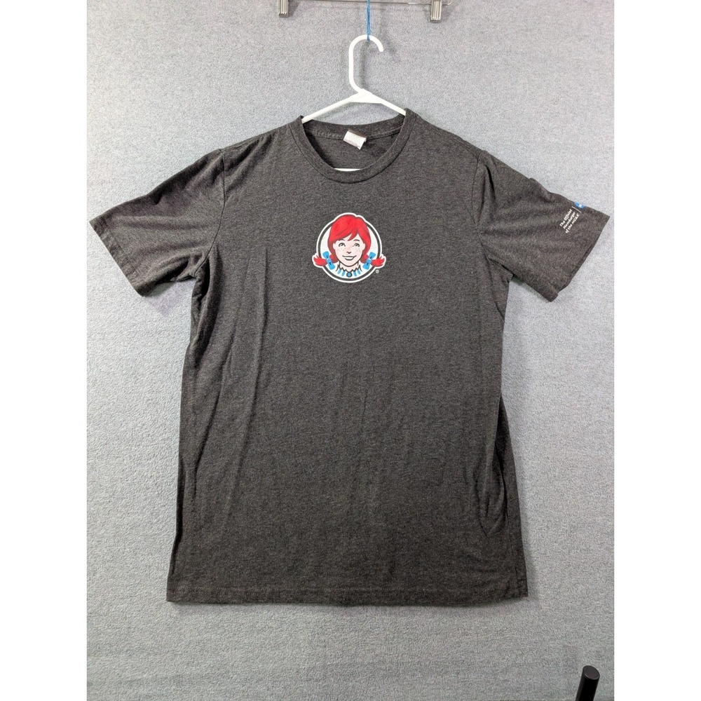 Barco Uniforms Wendy's Spicy Chicken Fire Shirt Men's L Gray Uniform Tee